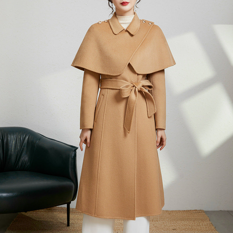 Winter Series 36 :  New French Style High-End Double-Sided Zero Cashmere Cape Coat for Women