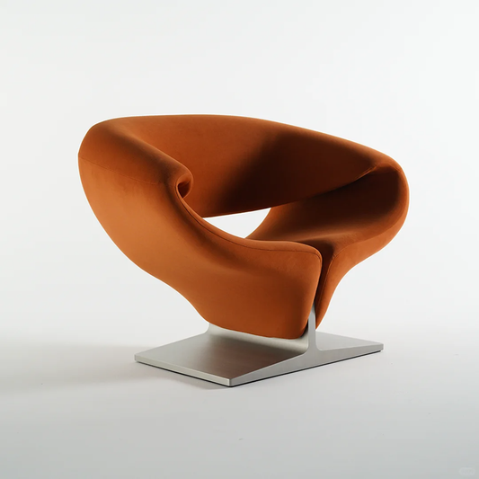 Modern Stylish Brown Single Ribbon Chair