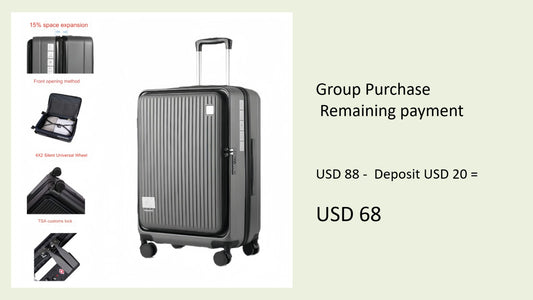 Group Purchase 4: Carry on  luggage  Remaining Payment