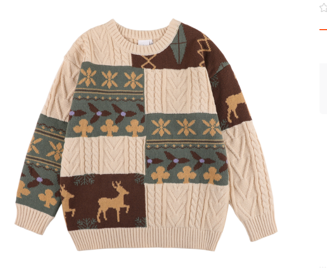 Men winter 1:2024 Winter and Autumn new retro sweater Knitwear