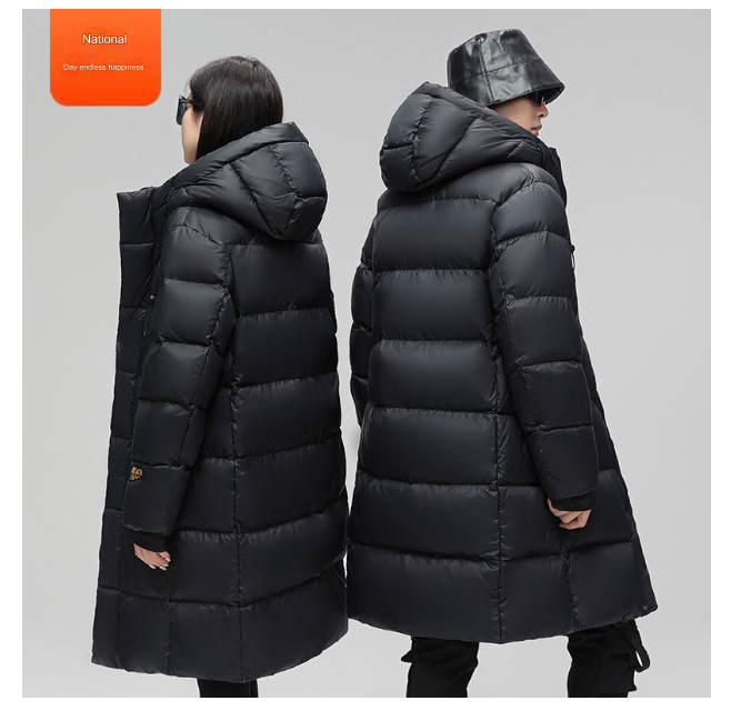 Men winter 3: Year 2024 fashion brand men's short white duck down couple jacket clothes thickened