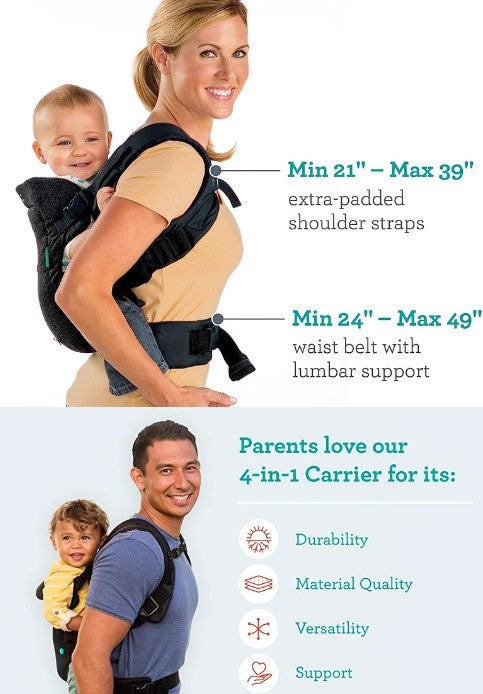 4-in-1 Convertible Baby Carrier & Crossbody Diaper Bag