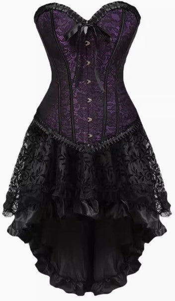 Costumes/Halloween/Cosplay Corset Black/Purple Dress