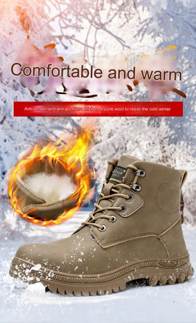 Winter shoe 05: pure wool cotton, waterproof and anti- puncture slip resistant