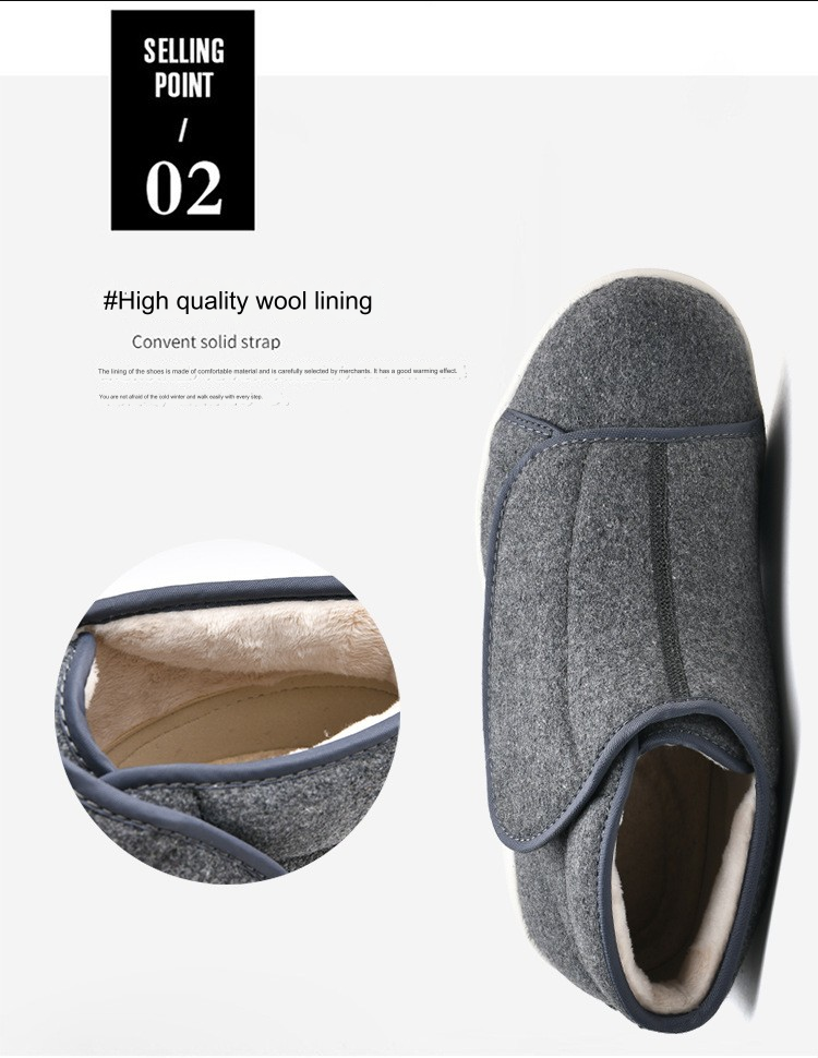 Winter shoe 02: Wool lining insole, practical and very warm in Winter