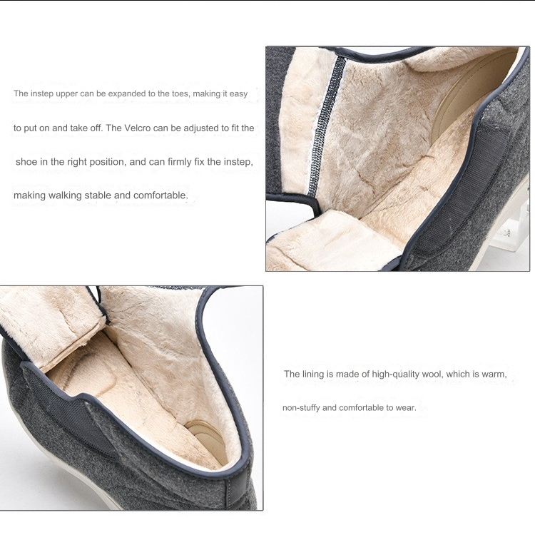 Winter shoe 02: Wool lining insole, practical and very warm in Winter