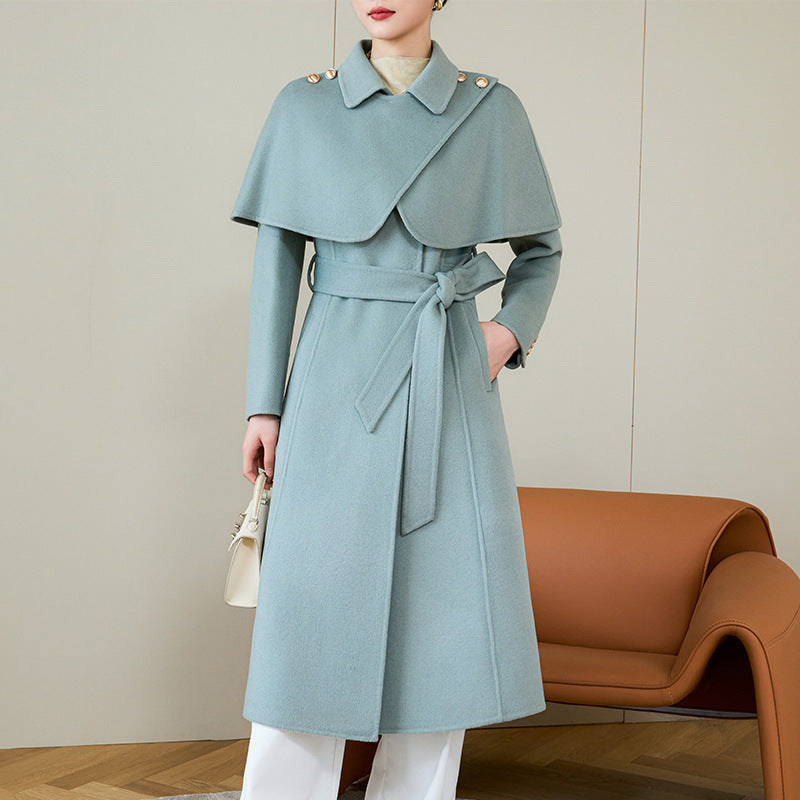 Winter Series 36 :  New French Style High-End Double-Sided Zero Cashmere Cape Coat for Women