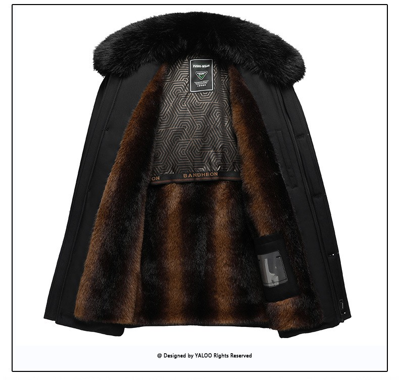 Men Winter 9: Thickened cotton clothes with fur collars