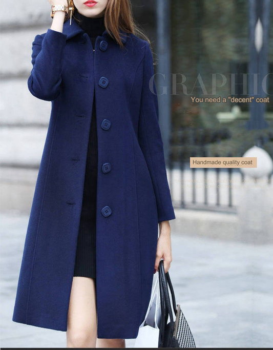 Winter Series 2: Elegant Tweed overcoat for going to office