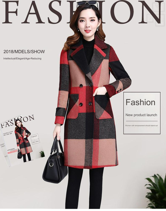 Winter series 8: Colorful  Tweed overcoat