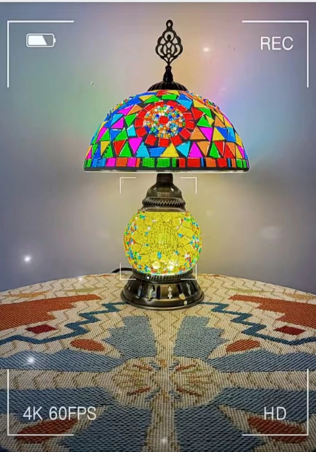 Mosaic Turkish Table Lamp Clourful Deco