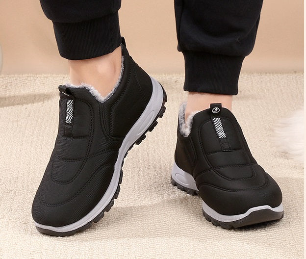 Winter Shoes 09: New Men's Winter Cotton Shoes, Fleece-Lined Thickened Anti-Slip Warm Comfortable Shoes