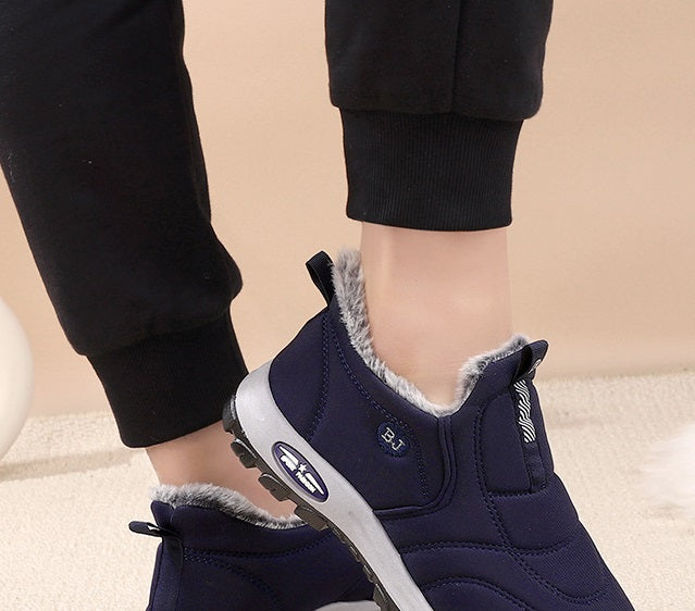 Winter Shoes 09: New Men's Winter Cotton Shoes, Fleece-Lined Thickened Anti-Slip Warm Comfortable Shoes