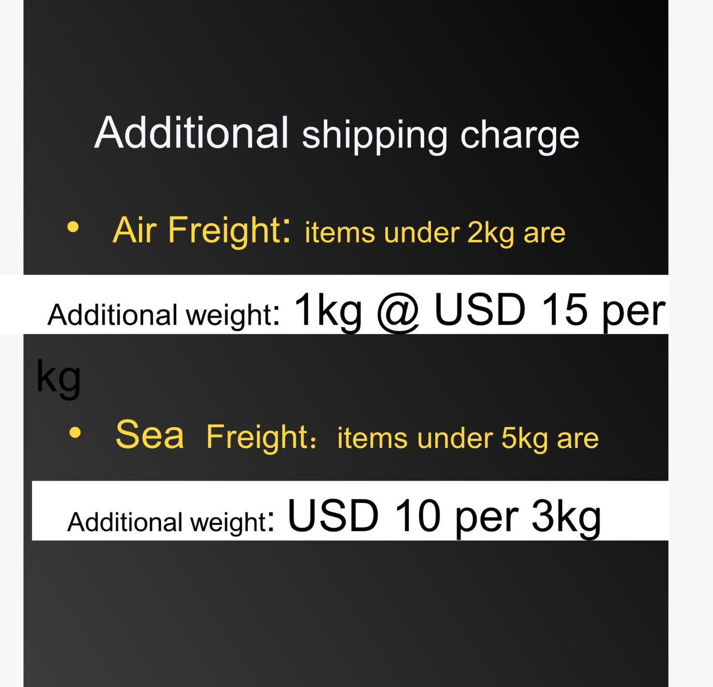 Shipping charge