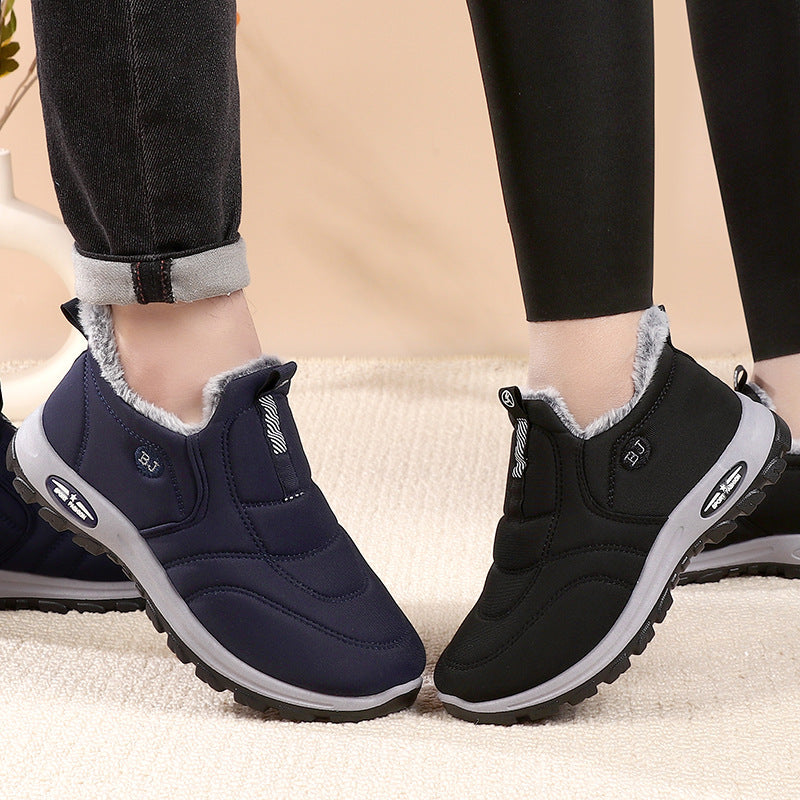 Winter Shoes 09: New Men's Winter Cotton Shoes, Fleece-Lined Thickened Anti-Slip Warm Comfortable Shoes