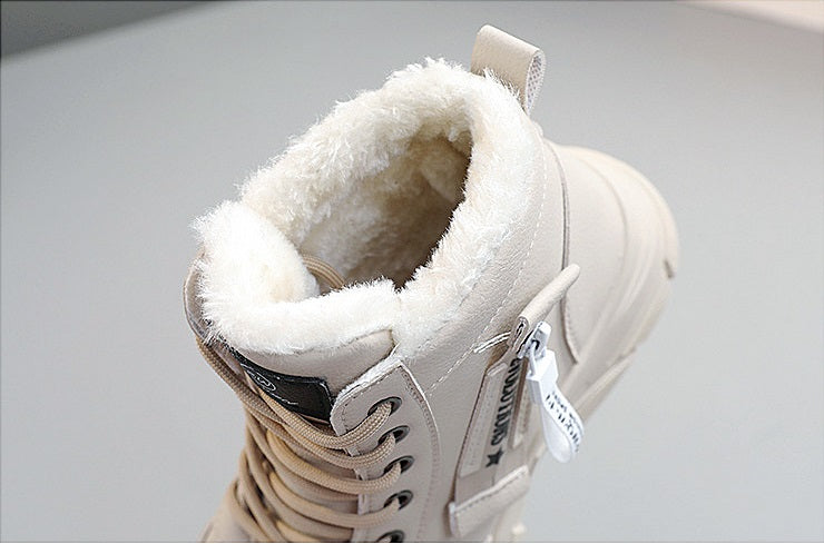 02) Winter Series 14: New Women's Snow Boots, Winter Fleece-Lined Thickened Martin Boots, Short Warm Sports Boots