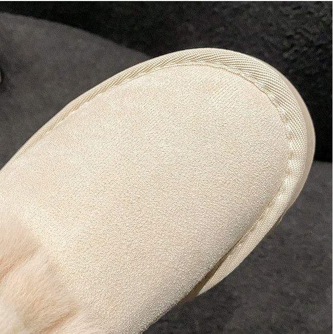 03) Winter Series 15: Snow Boots, Faux Mink Fur Splicing, Fleece-Lined Thickened Warm Boots for Women, 2024 Winter New Thick-Soled Boots