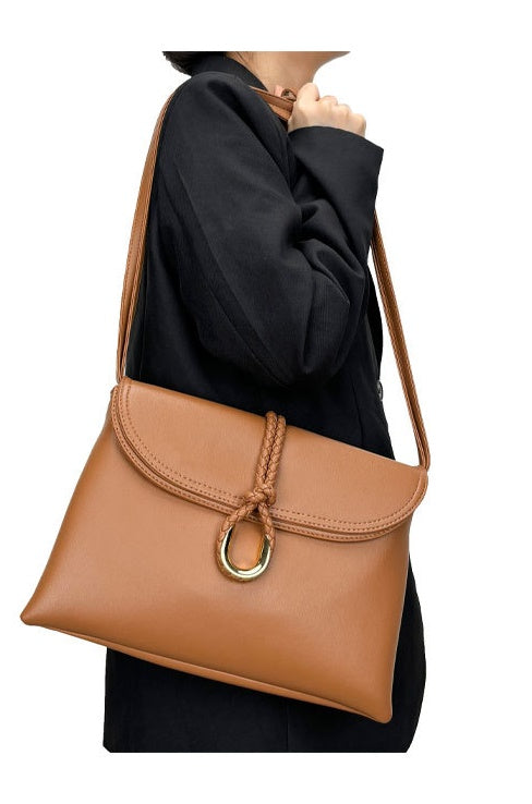 Handbag series 45: 2024 Fall/Winter Genuine Leather Tote Shoulder Bag - Multi-Style Carry