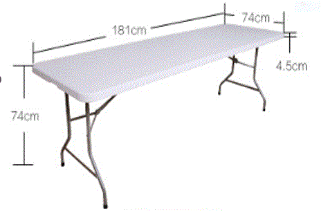 Long table 181cm