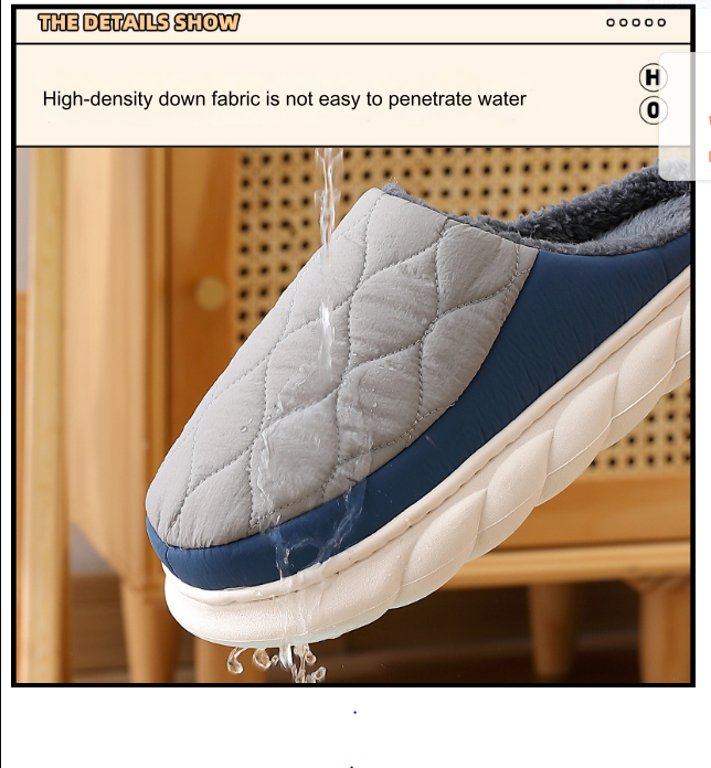 Gift 01: Winter shoe 03:  Wool Slippers Plush Home Cotton Slippers Men and Women's