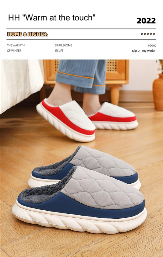 Gift 01: Winter shoe 03:  Wool Slippers Plush Home Cotton Slippers Men and Women's